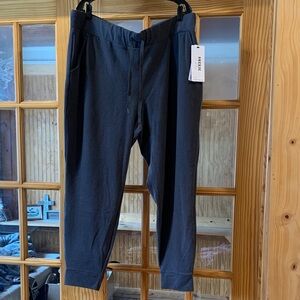 NWT Women's RBX Active Neutral Grey Soft Knit Drawstring Pull On Joggers 2X